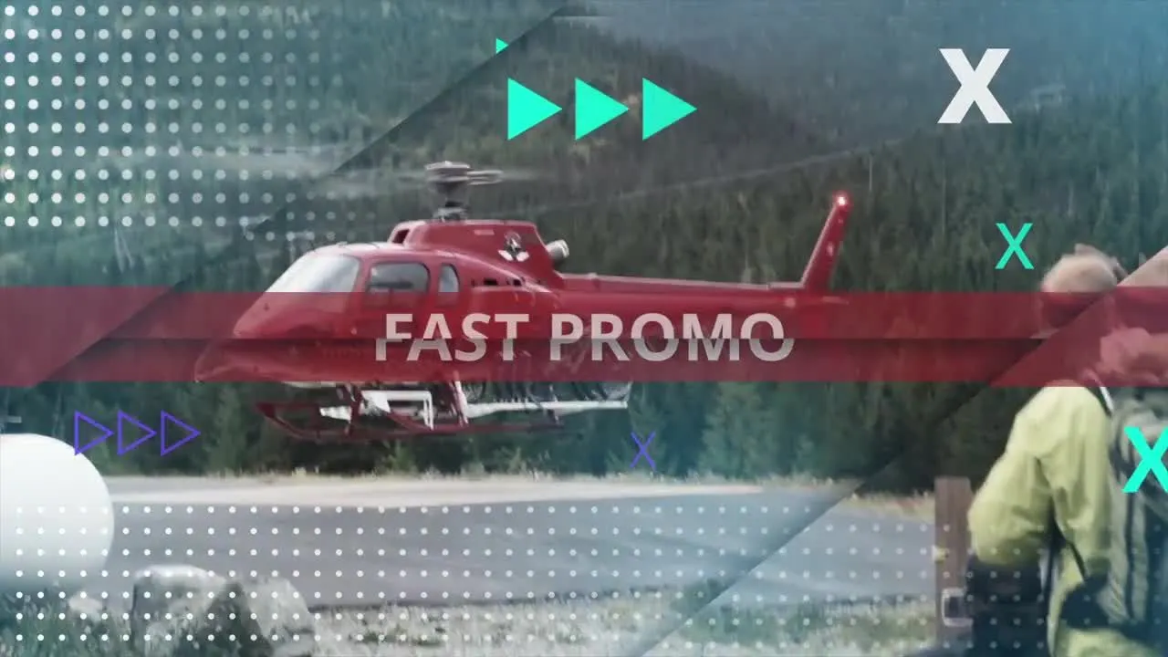 现代简单时尚的运动照片展示像素设计精选AE模板