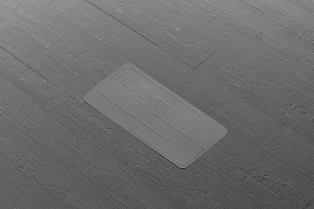 简约DL尺寸平面圆角传单样机 DL Horizontal Flyer Round Corner Mockup插图(4)