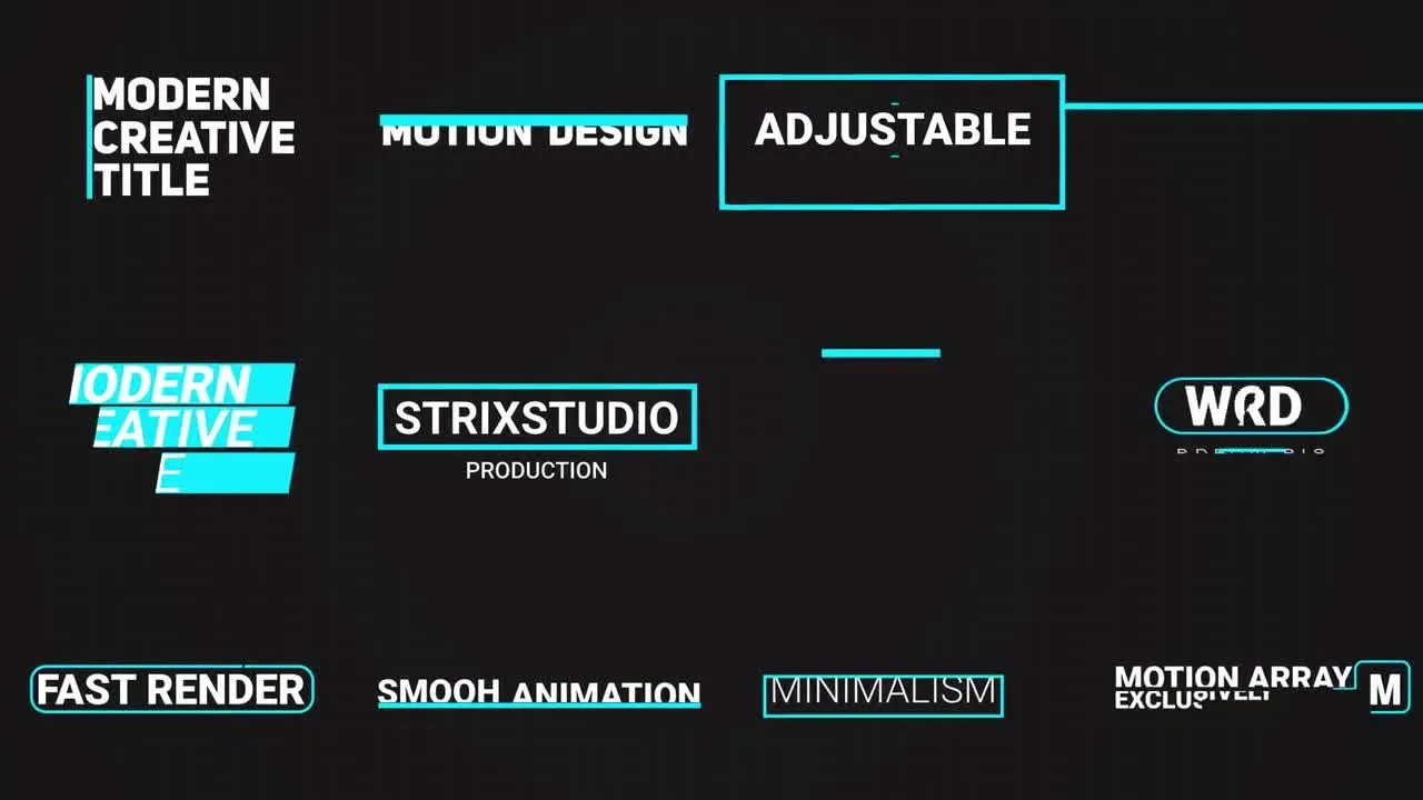 动态平滑最小标题像素设计精选AE模板