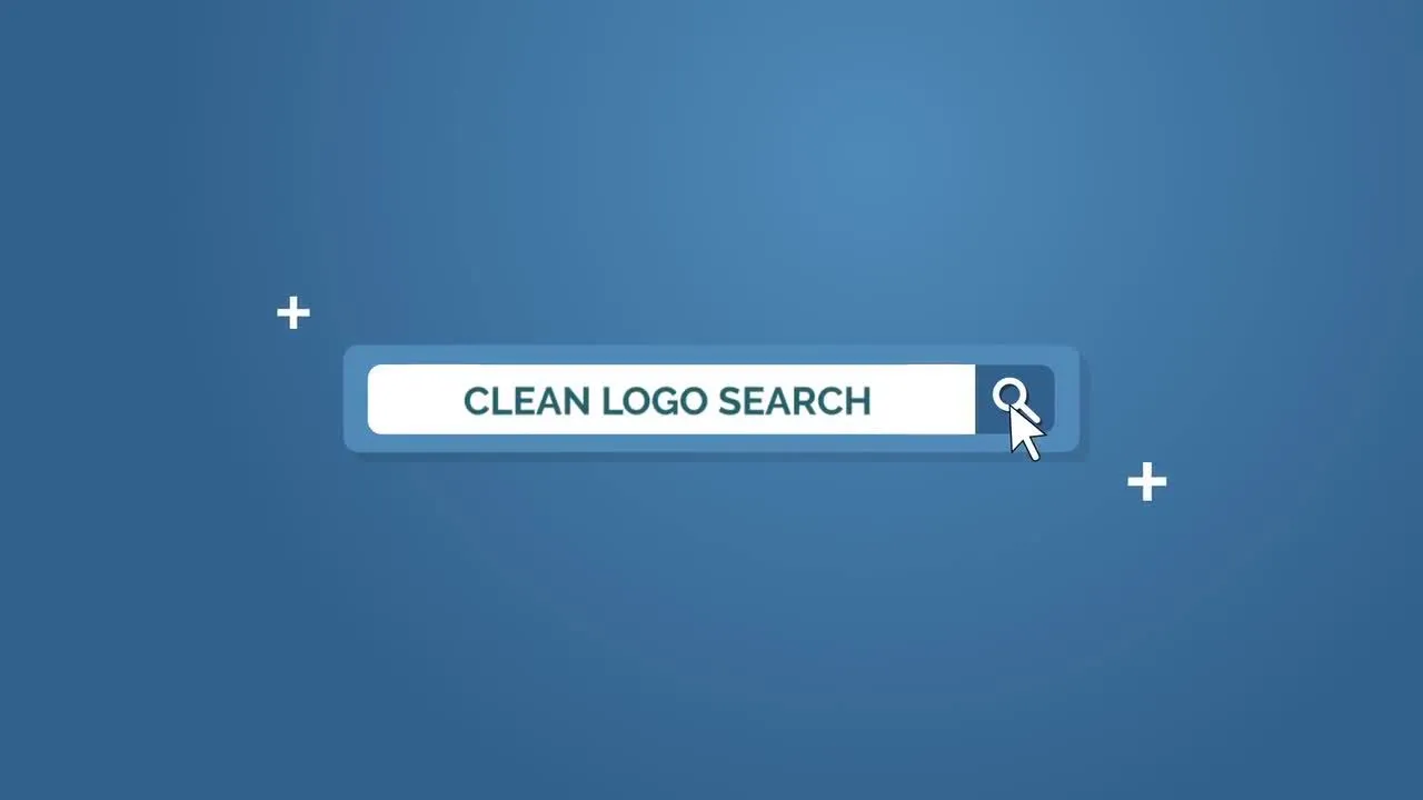 现代干净流畅的网页搜索logo展示像素设计精选AE模板