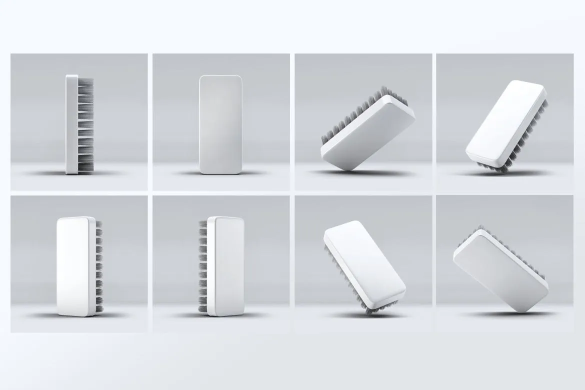 鞋刷品牌Logo设计预览样机模板 Shoe Brush Mock-Up插图(2)