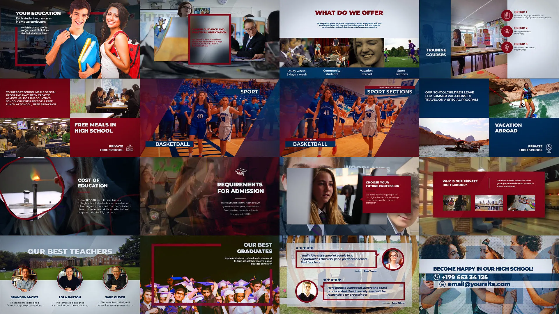 清新干净创意的学校宣传片像素设计精选AE模板