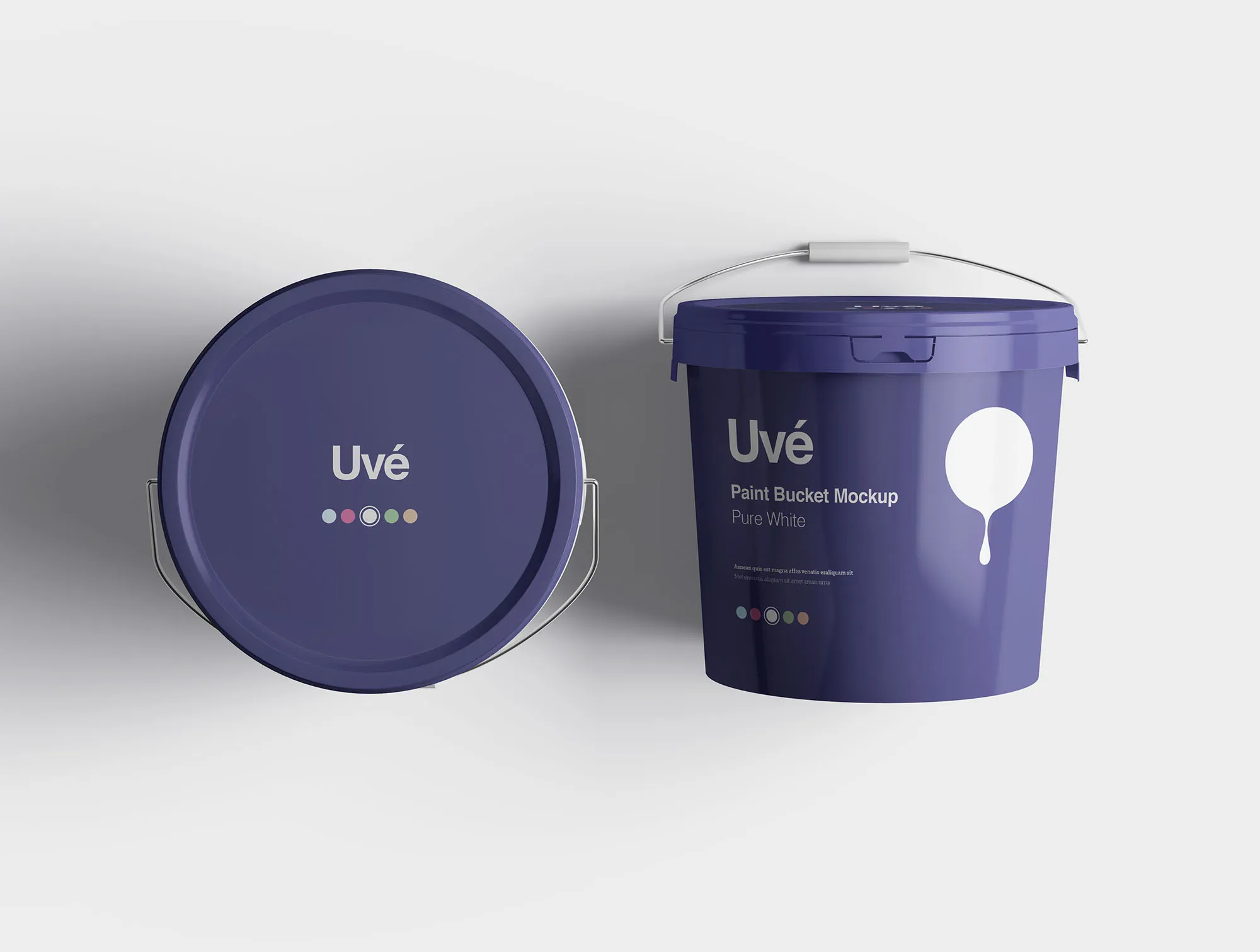 环保油漆桶外观设计样机模板 Paint Bucket Mockup插图(1)