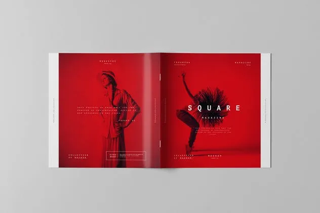 方形画册小册子样机模板v2 Square Brochure Mock-up 2插图(10)