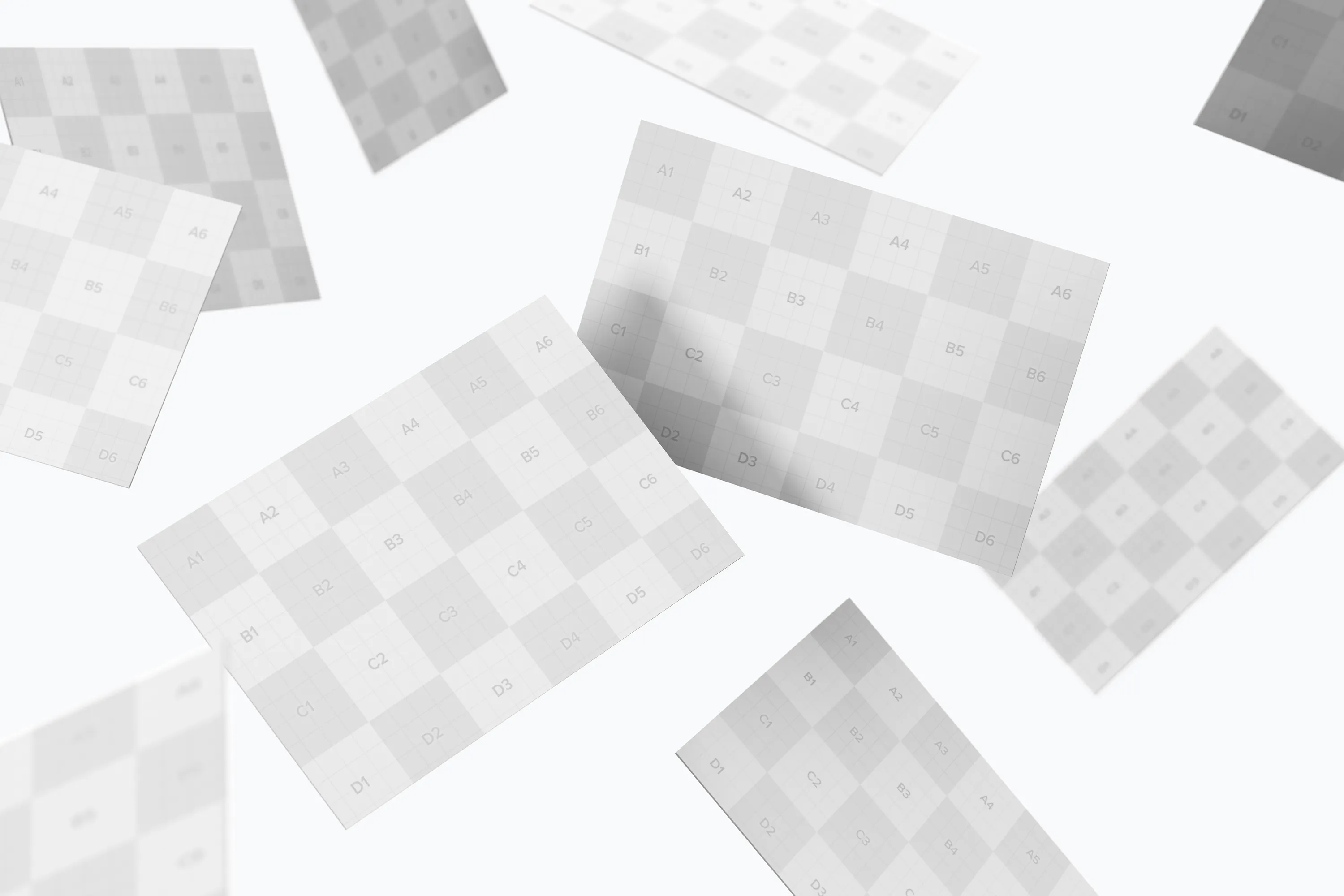 英国尺寸规格企业名片设计预览样机10 UK Business Cards Mockup 10插图(3)