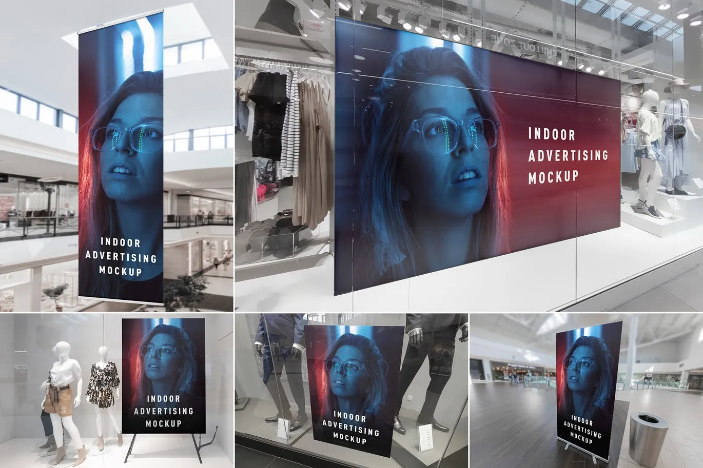 室内广告牌广告设计效果图样机模板v3 Indoor Advertising Mockups Vol. 3插图