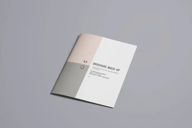 A4企业介绍宣传册样机模板 A4 Brochure Mockup插图(1)