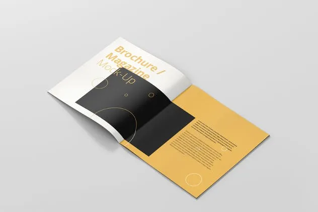 方形小册/杂志排版设计样机模板 Square Brochure / Magazine Mock-Up插图(2)