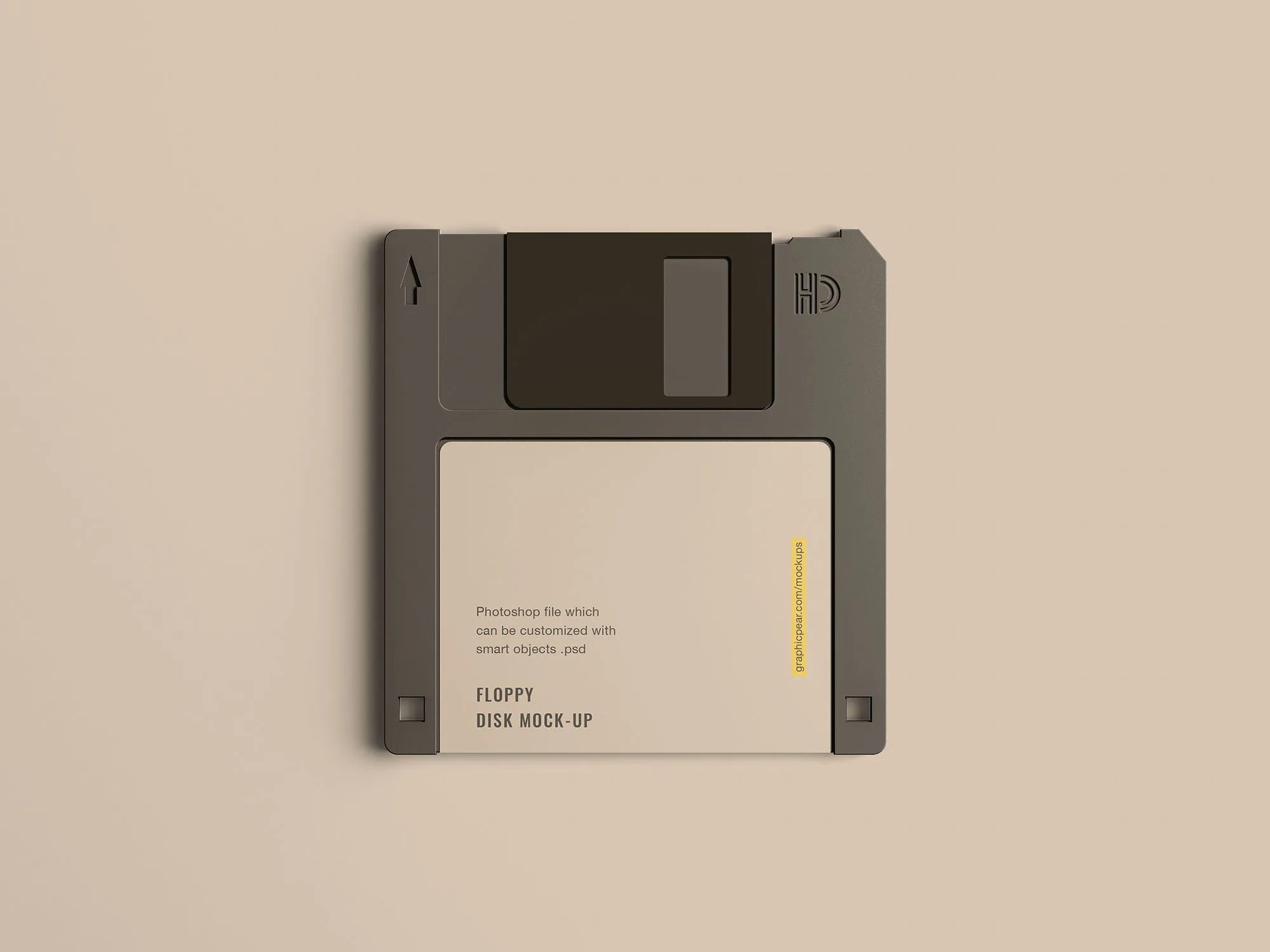 古董软盘外观设计样机模板 Floppy Disk Mockup插图(1)