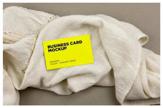 裁缝/时尚服装行业名片样机 Tailor / Fashion Business Cards Mockup插图(5)