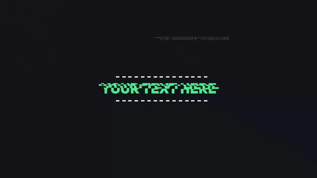 科幻数字故障效果幻灯片字幕特效像素设计精选AE模板