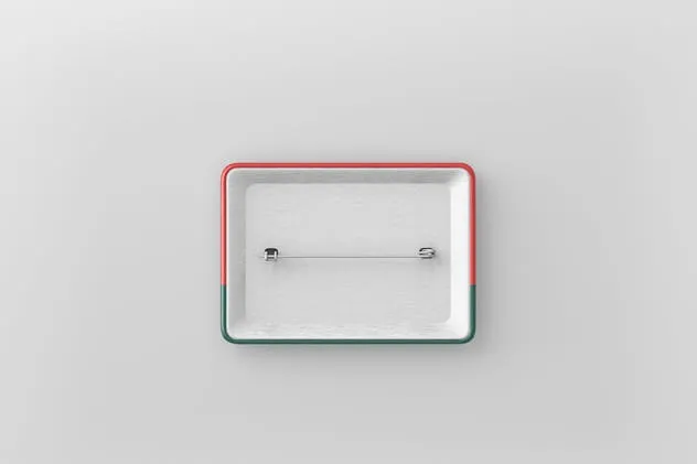 矩形徽章扣子样机模板 Rectangle Badge Button Mockup插图(5)