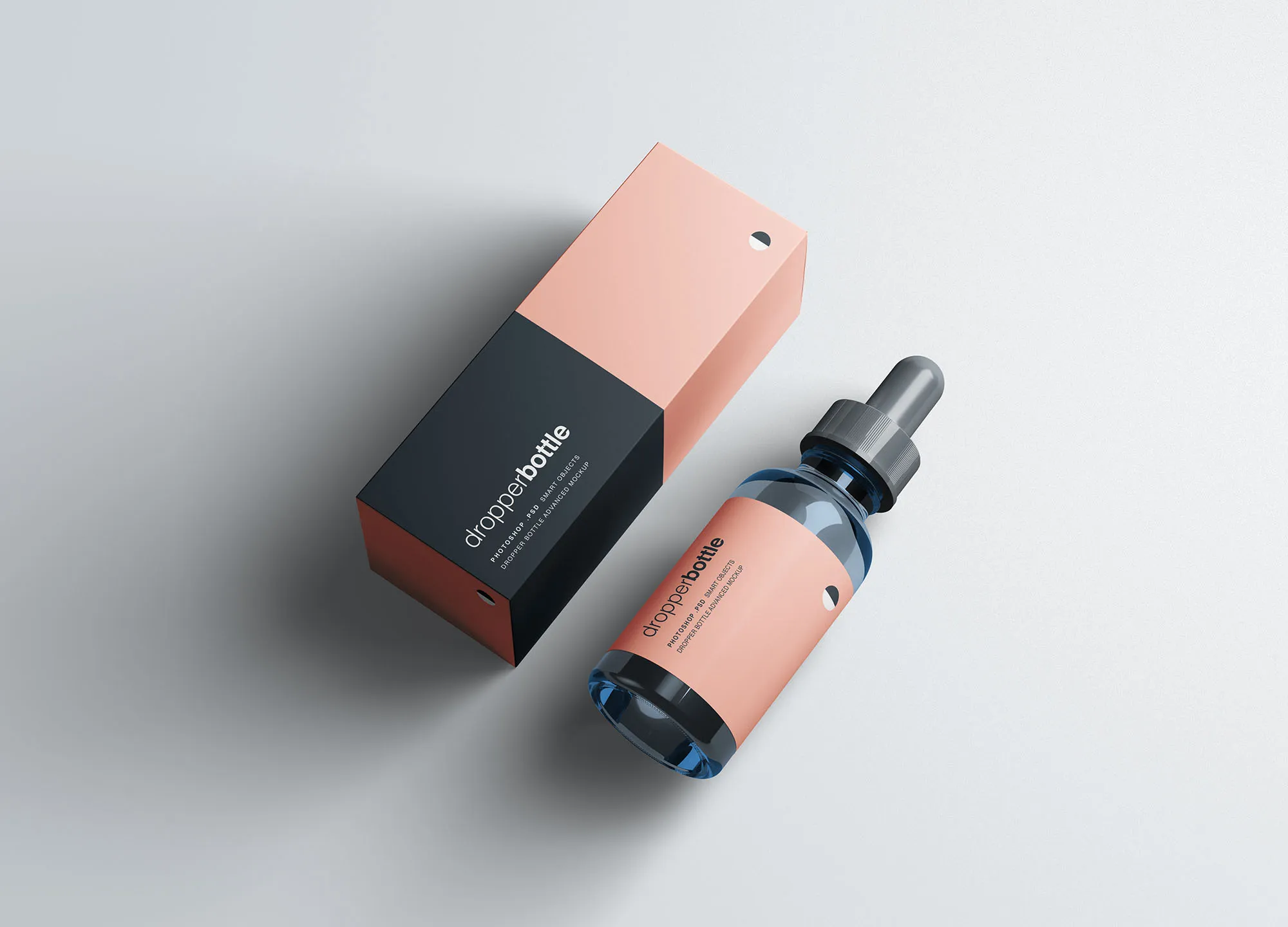 化妆品/药物滴瓶&包装外观设计样机模板 Dropper Bottle Package Mockup插图(4)