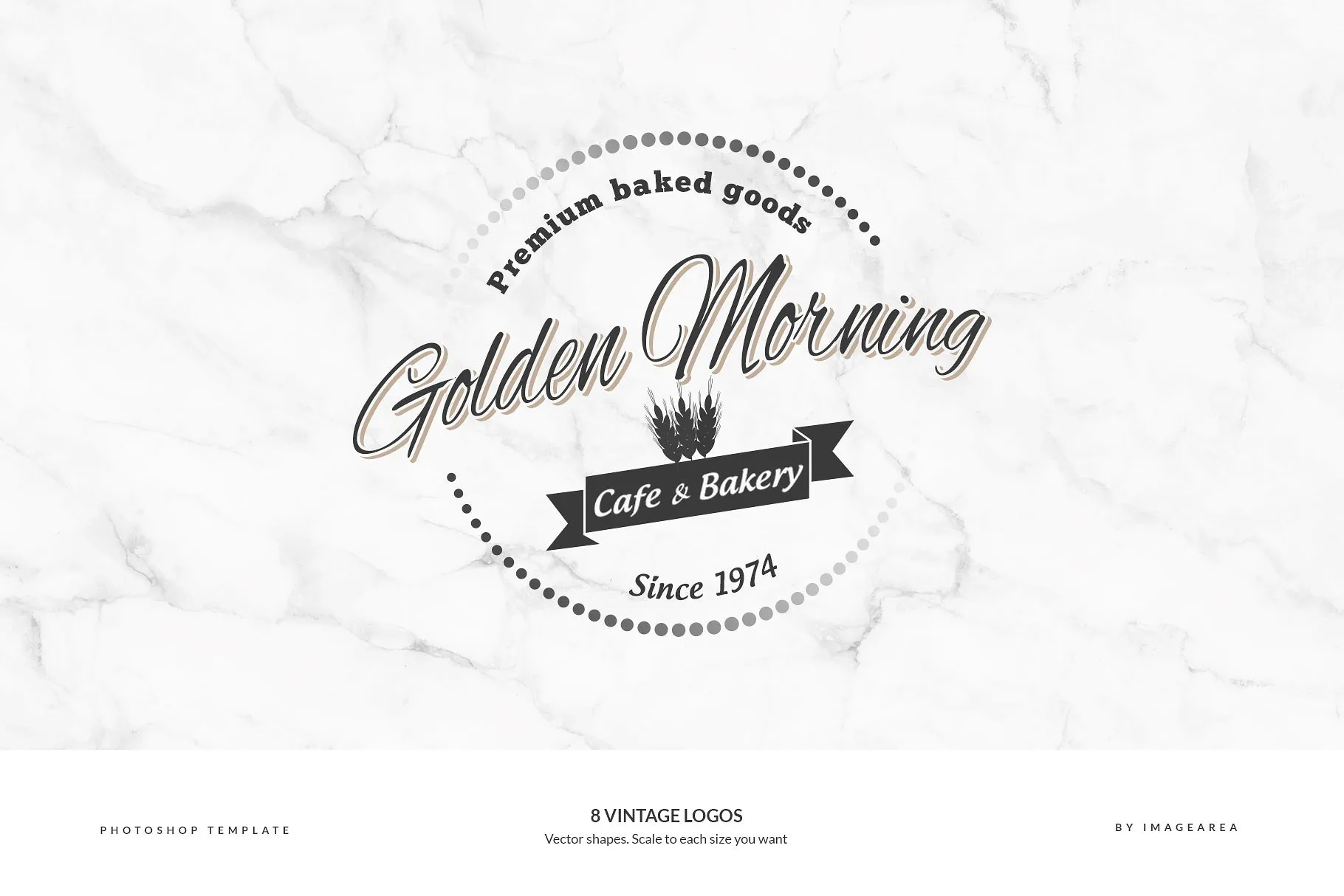 8款复古设计风格品牌Logo商标设计模板 8 Vintage Logos插图(2)