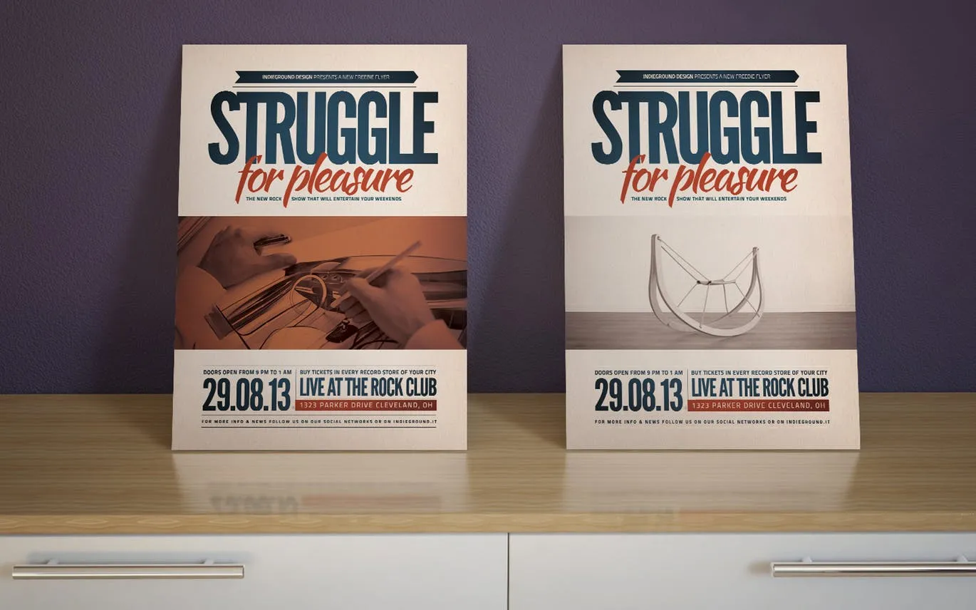 逼真传单设计图展示样机素材库精选模板 Realistic Flyer Mock Up插图(1)