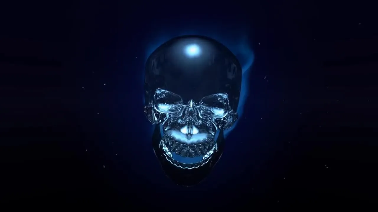 神秘诡异创意的骷髅标志像素设计精选AE模板
