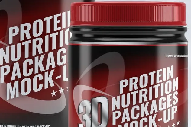 运动营养补充剂包装设计素材库精选模板 Sport Nutrition Packages Mock-Up插图(4)