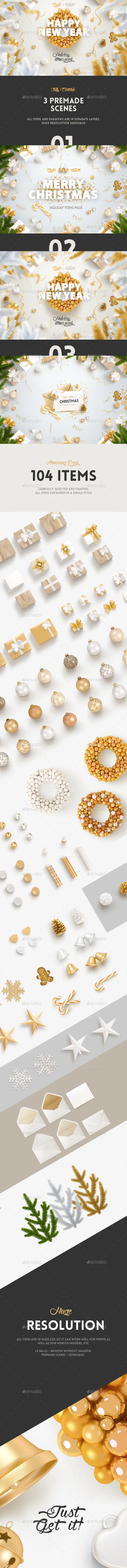 像素设计下午茶：精品圣诞新年素材合集下载[PSD]