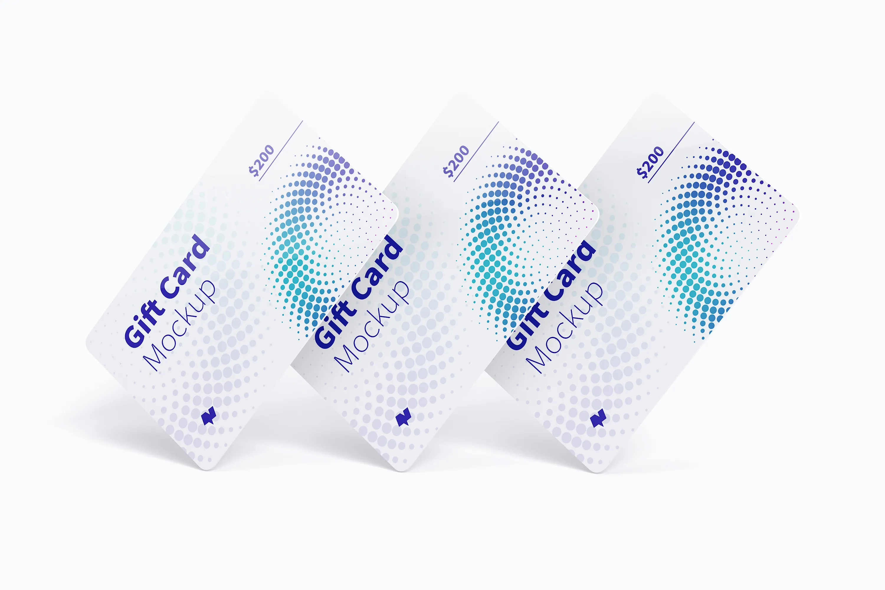 礼品积分卡设计图片预览样机06 Gift Card Mockup 06