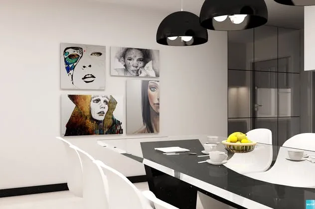 室内墙壁艺术海报框架样机Vol.1 Interior With Poster Frames Mockup Vol.1插图(4)