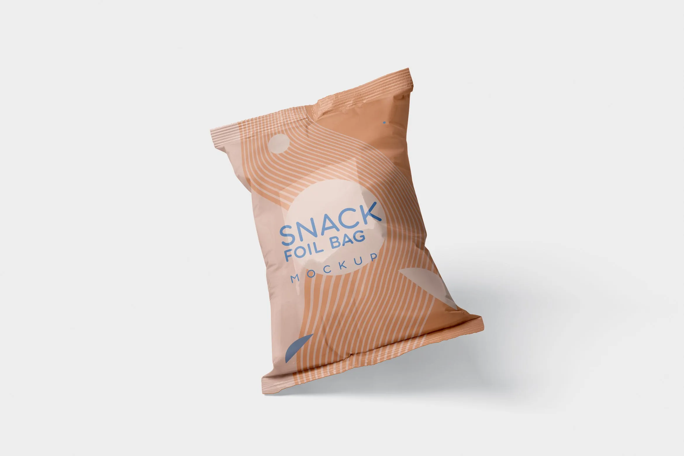 小吃零食铝箔袋/塑料包装袋设计图像素设计精选 Snack Foil Bag Mockup#8211; Plastic