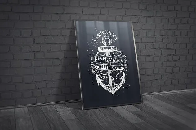 优雅海报画框样机模板 C0 Elegant Poster Frame Mock-Ups插图(13)