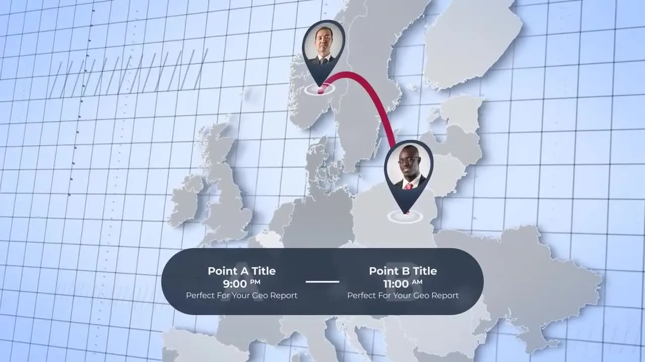 欧洲地图工具包像素设计精选AE模板