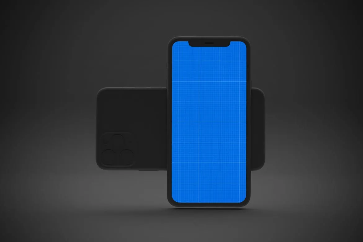 黑色背景iPhone 11智能手机屏幕预览样机 Dark iPhone 11 Mockup插图(9)