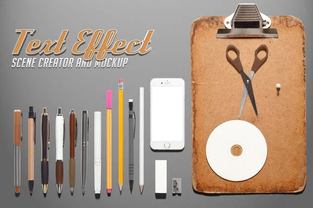 设计创作工作室场景生成器 Sketchbook / Stationery Scene Creator Mock-up插图(3)