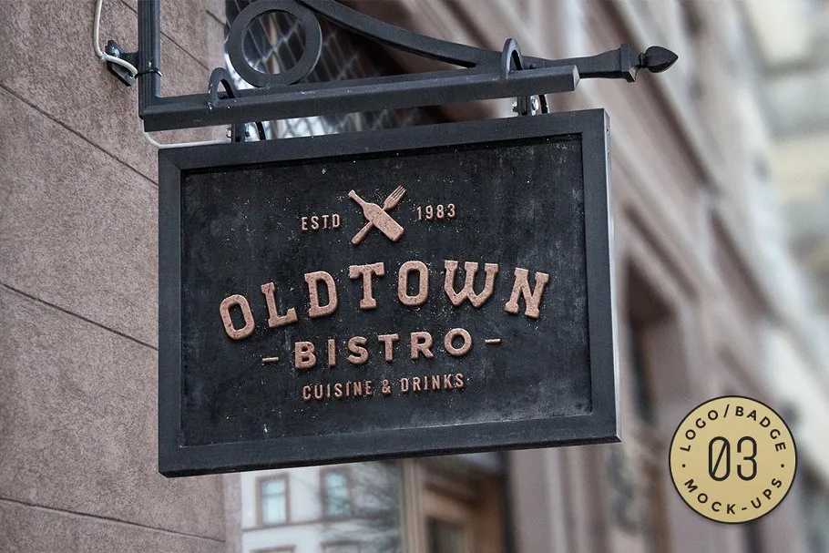 10款Logo/徽标样机模板 10 Logo/Badge Mock-Ups Vol.3插图