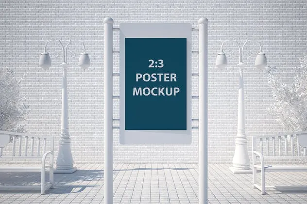 街头海报广告牌展示样机 Street Poster Mockup插图(1)