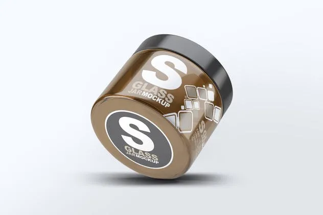 化妆品护肤品玻璃罐样机 Cosmetics Glass Jar Mock-Up插图(4)