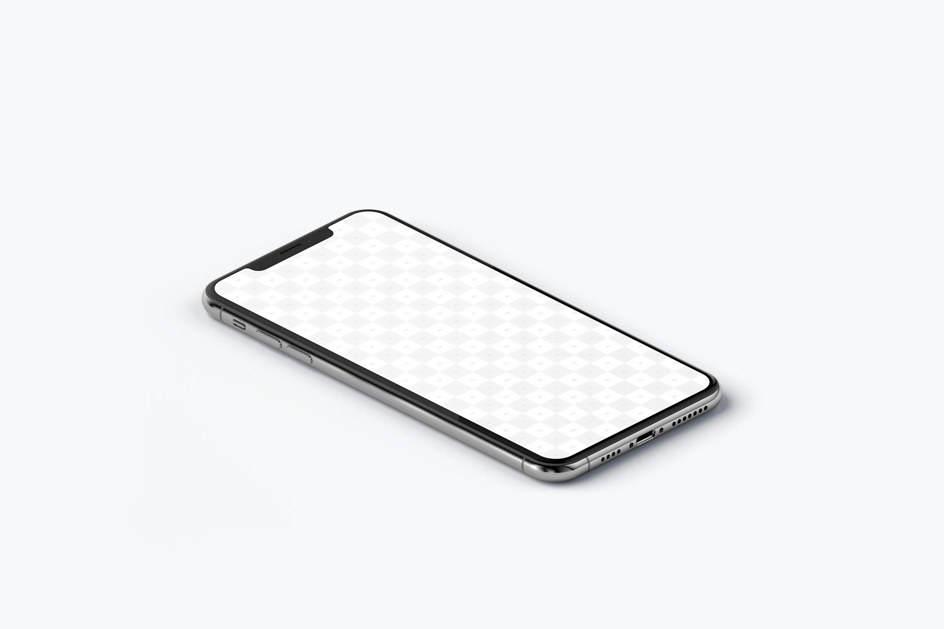 iPhone XS Max智能手机等距左视图样机 iPhone XS Max Mockup, Isometric Left View插图(2)