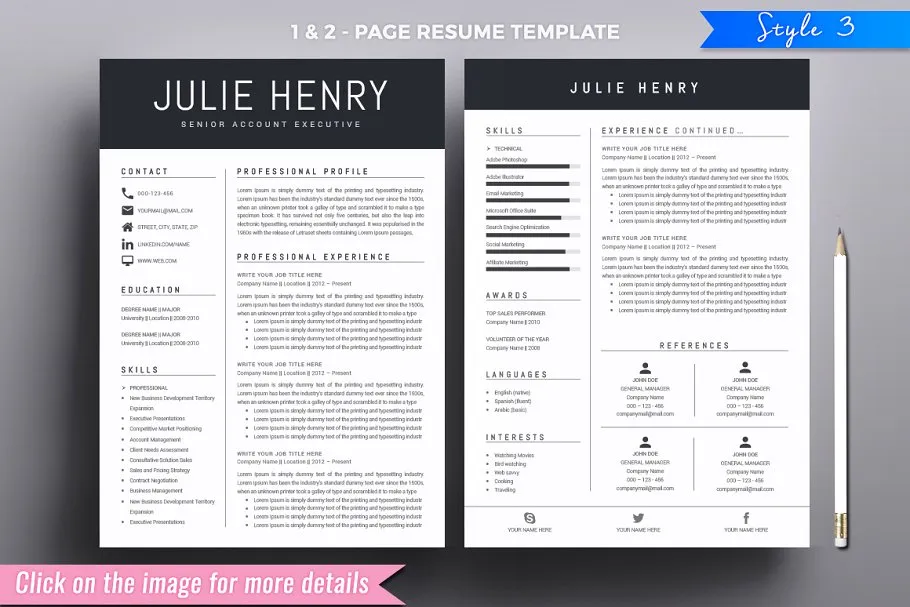 个人介绍/工作简历模板  Resume/CV Template插图(7)