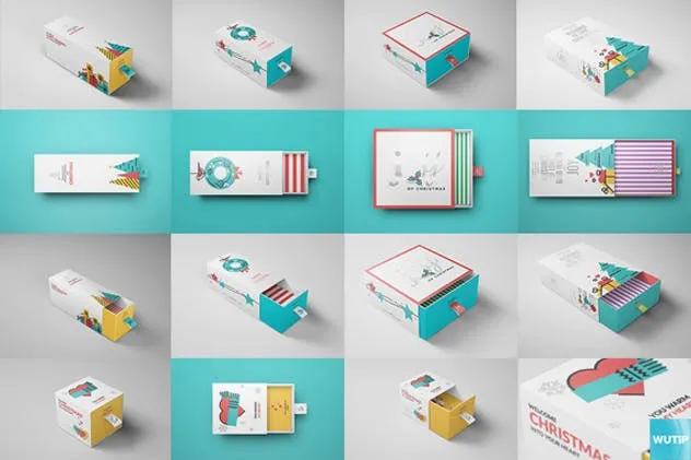 圣诞礼品包装盒样机Vol.10 Package Box Mock-ups Vol10插图(2)