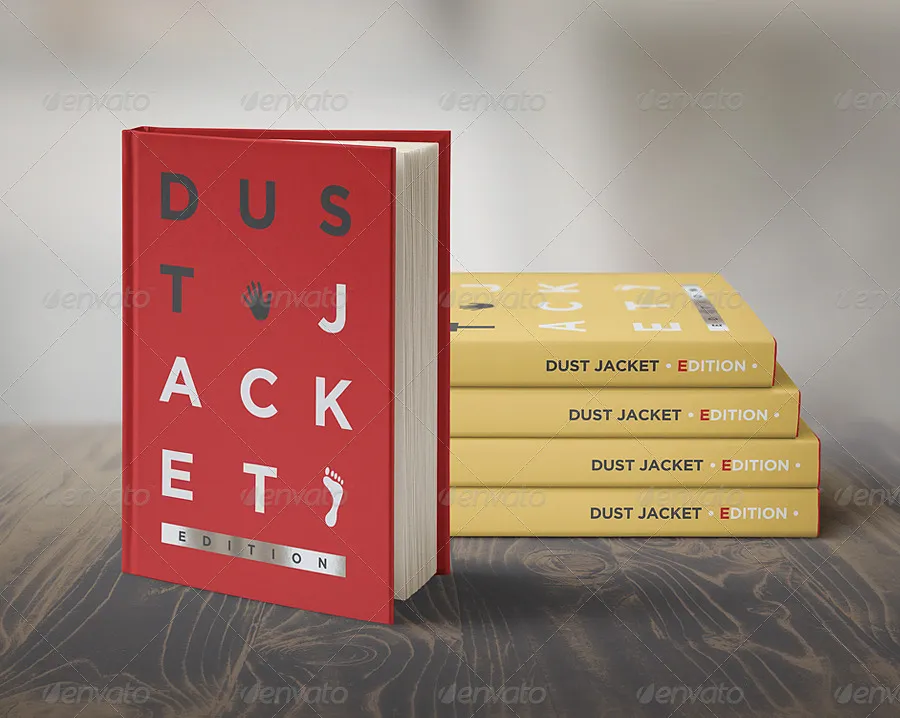 精装图书外观设计展示样机 Book Mock-Up Dust Jacket Edition插图(5)