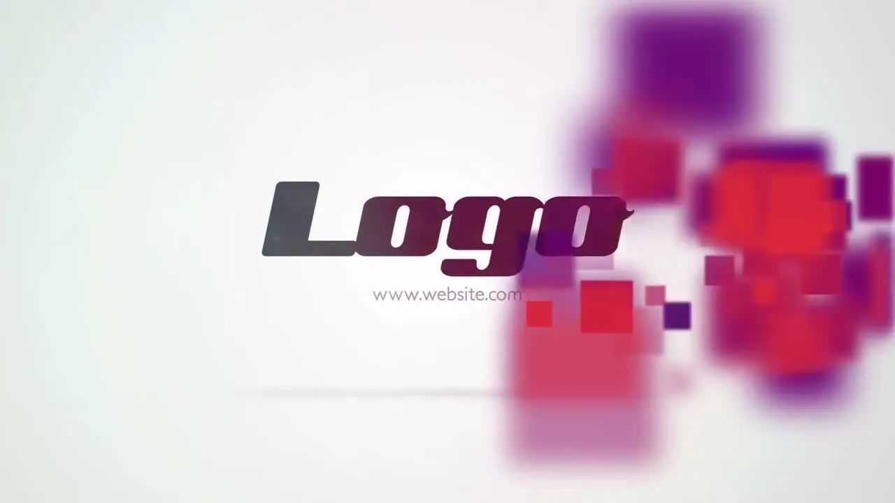 有影响力的轻企业徽标显示像素设计精选AE模板