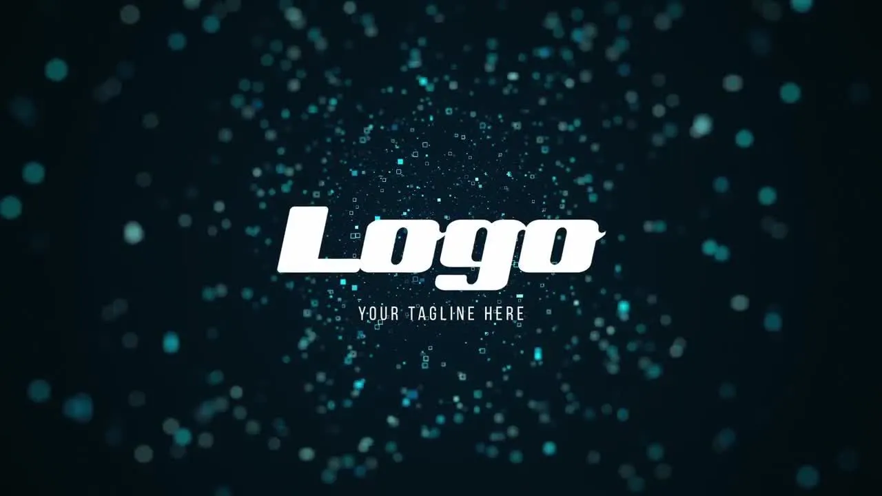 连接徽标显示像素设计精选AE模板