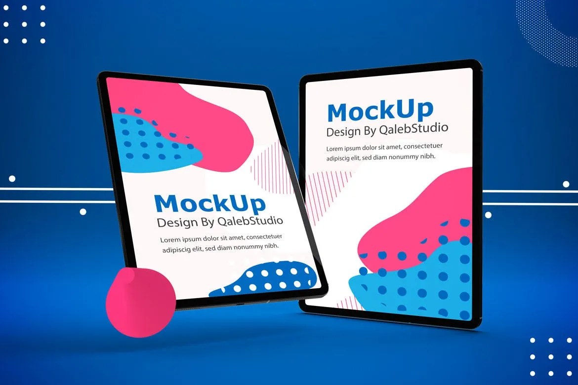 iPad Pro平板电脑UI设计屏幕预览效果图样机 Abstract iPad Pro Mockup插图(5)