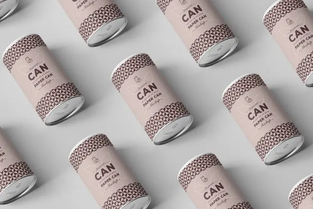 食品罐头外观设计样机 Paper Can Mock-up插图(5)