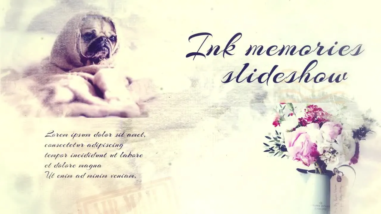 创意艺术墨水记忆幻灯片像素设计精选AE模板