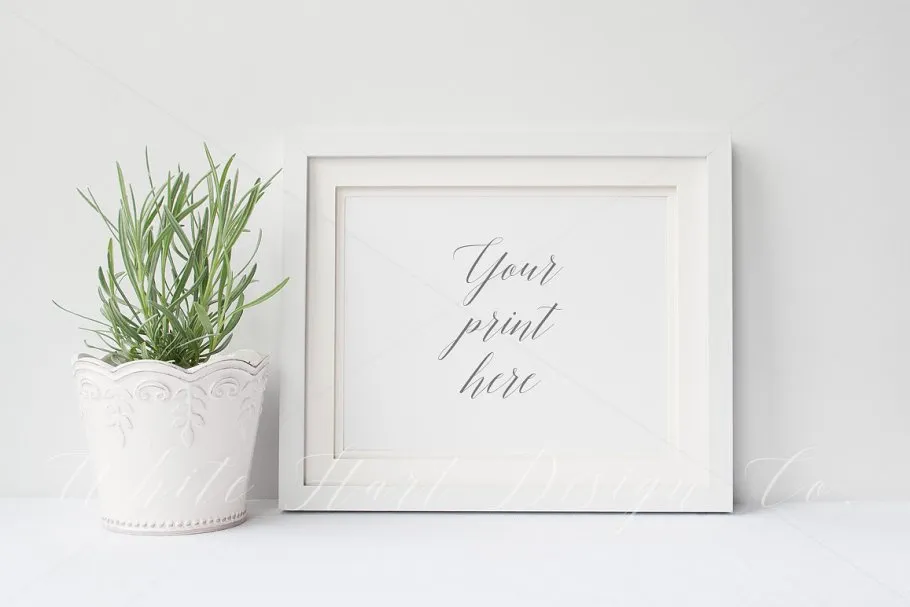 现代风景画样机模板 Landscape frame mock up – PSD/Jpeg插图