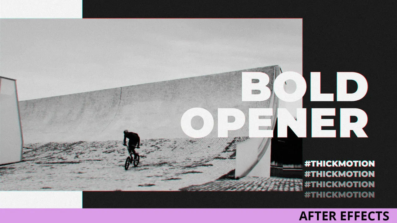 简单过渡效果的粗体开启像素设计精选AE模板