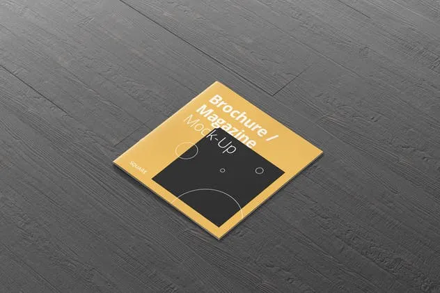 方形小册/杂志排版设计样机模板 Square Brochure / Magazine Mock-Up插图(5)