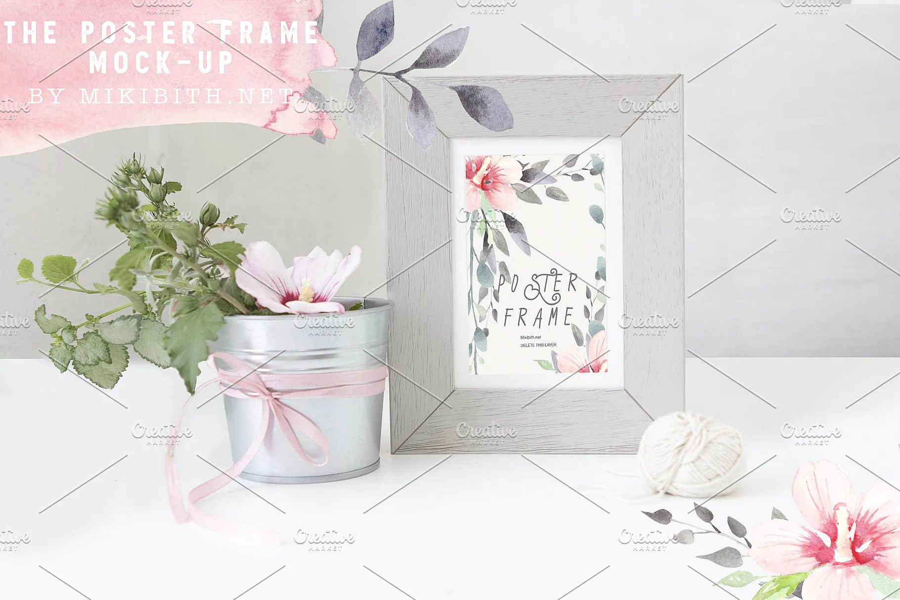 海报画报框样机 Poster frame mockups插图(1)