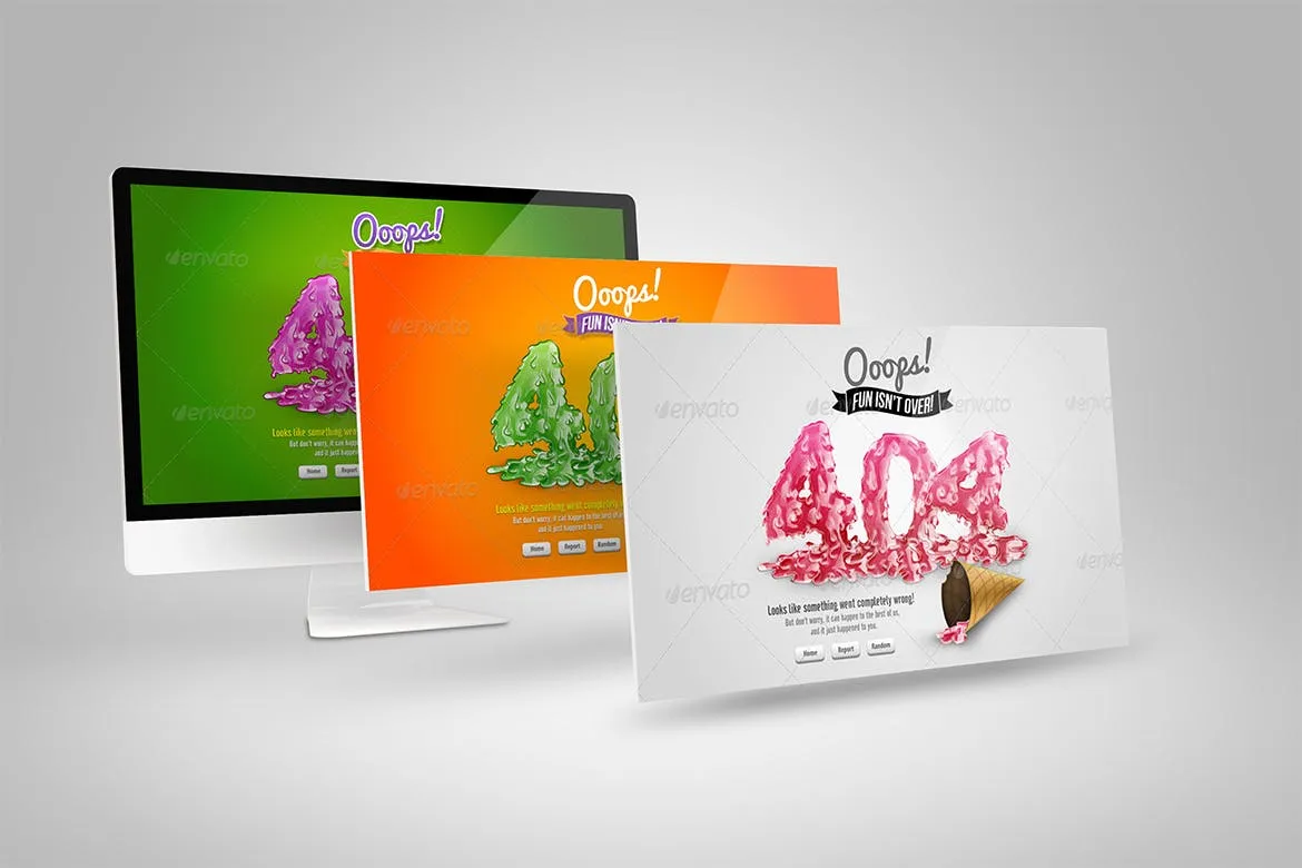 Web设计桌面电脑屏幕演示样机模板 Desktop Mock-Up插图(2)