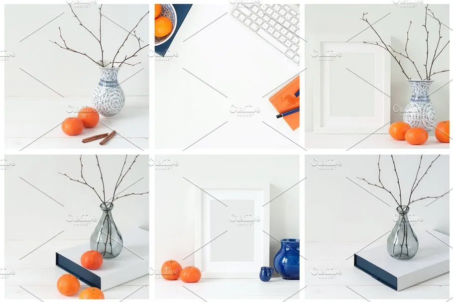 冬天简约风格办公场景背景 Tangerine Winter Bundle插图(1)