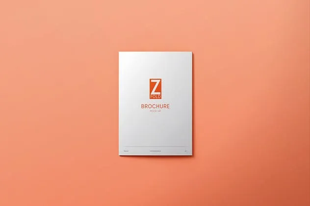 三折页宣传小册设计样机模板 Z-Fold Brochure A5 Mock-up插图(5)