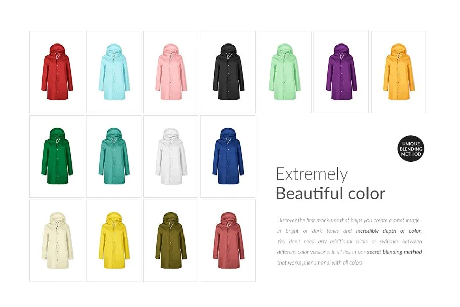 防水雨衣服装样机套装插图(3)