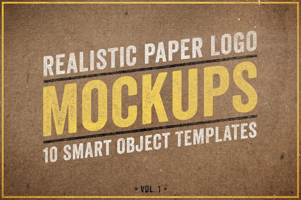 逼真复古纸张Logo设计展示样机模板Vol.1 Realistic Paper Logo Mockups Volume 1